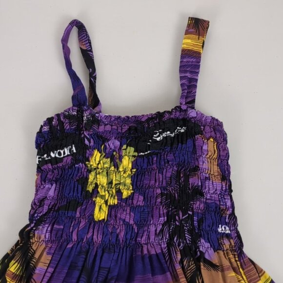 3/$20 Handmade Jamaica Sundress Smocked Fit & Flare Travel Sleeveless Dress - Picture 2 of 12